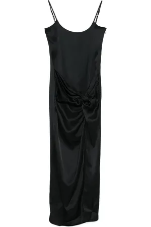 The Attico Robe en satin à coupe longue