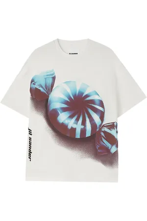 Jil Sander T-shirt en coton à imprimé graphique