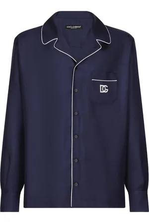 Dolce & Gabbana Chemise en soie DG Essentials à patch logo