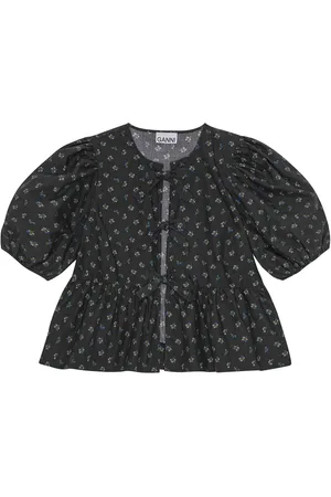 Ganni Blouse à ourlet péplum