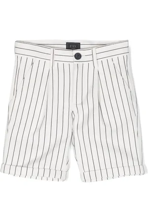 FAY Short en coton à rayures