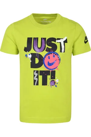 Nike T-shirt en coton mélangé à slogan imprimé