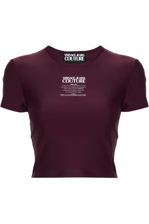 VERSACE T-shirt crop à logo Warranty