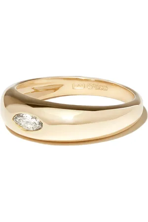 JACQUIE AICHE Bague Marquise en 14ct ornée de diamants