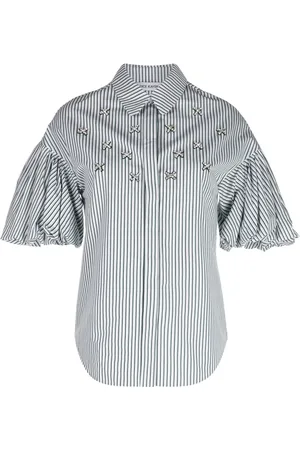 DICE KAYEK X onefifteen chemise rayée à ornements en cristal