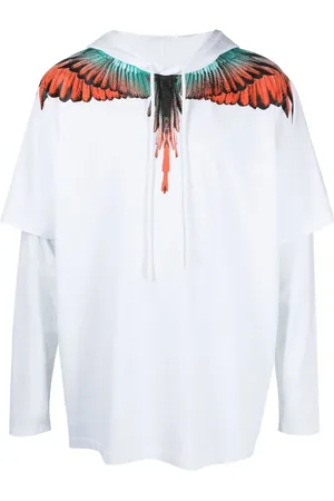 MARCELO BURLON Hoodie imprimé à design superposé