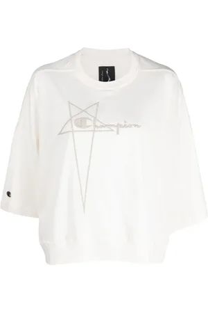 Rick Owens T-shirt en coton à logo brodé