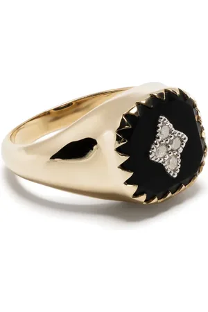 Pascale Monvoisin Chevalière Pierrot en 9ct pavée de diamants