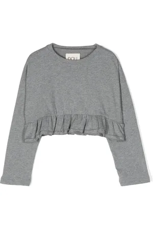 DOUUOD KIDS T-shirt en coton à volants