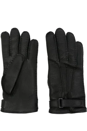 Ermenegildo Zegna Gants en cuir à logo embossé