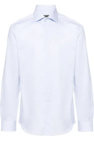 corneliani Chemise en coton à col pointu