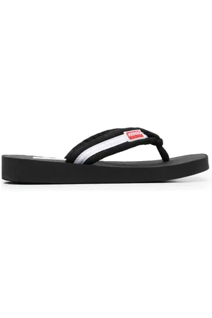 Kenzo Tongs rayées à patch logo