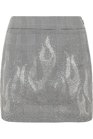 Philipp Plein Minijupe à appliqué flamme