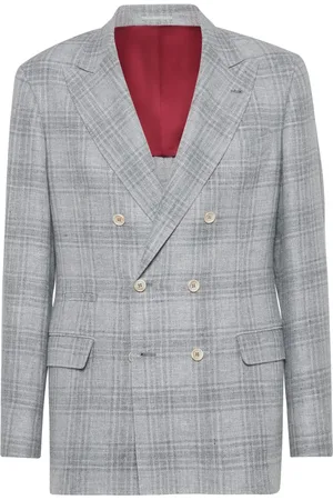 Brunello Cucinelli Blazer à motif Prince de Galles