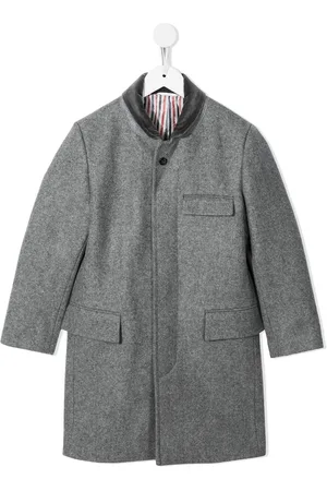 Thom Browne Manteau Melton en laine à fermeture dissimulée