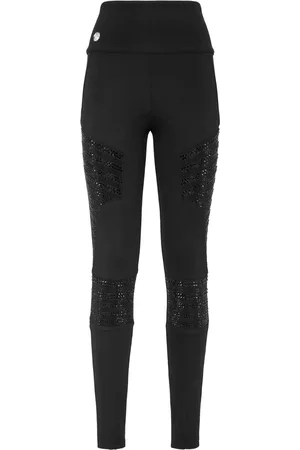 Philipp Plein Legging taille-haute à ornements en cristal