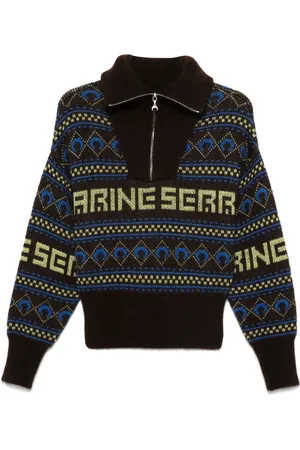 Marine Serre Pull en maille à motif en jacquard