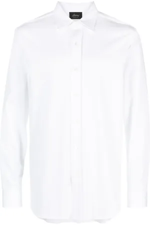 BRIONI Chemise en coton à col italien