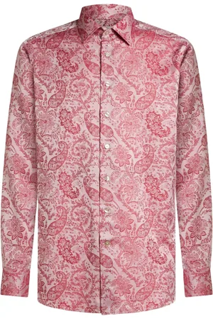 Etro Chemise en coton à imprimé cachemire
