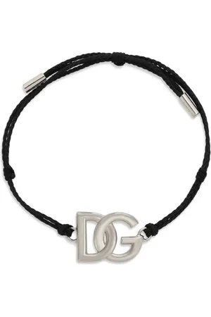 Dolce & Gabbana Bracelet en cordes à breloque logo DG