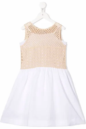 Il gufo Robe en lin à empiècements en crochet