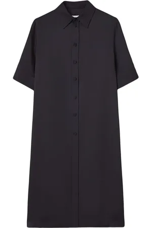 Jil Sander Robe-chemise mi-longue à manches courtes