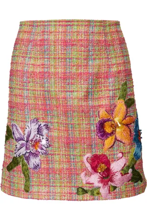 Carolina Herrera Minijupe à fleurs en dentelle