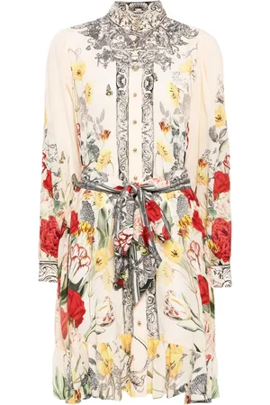 Camilla Robe-chemise ceinturée à imprimé