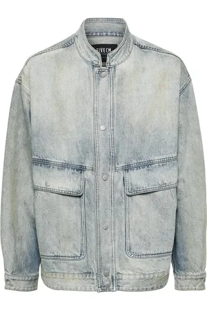 FIVE CM Veste en jean à effet délavé