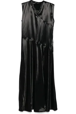 Jil Sander Robe en satin à coupe mi-longue