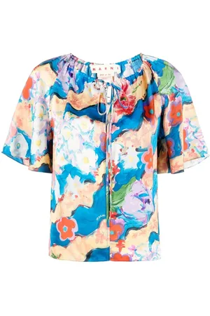 Marni Blouse fleurie à manches courtes