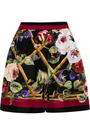 Dolce & Gabbana Short de pyjama en soie à fleurs