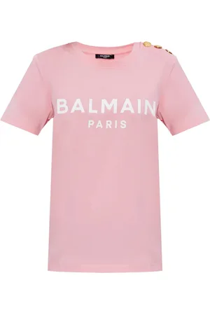 Balmain T-shirt en coton à logo imprimé