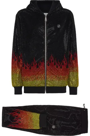Philipp Plein Survêtement Cristal Flame à capuche