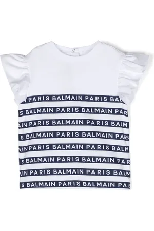 Balmain T-shirt à manches volantées