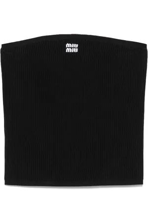 Miu Miu Haut crop à design nervuré