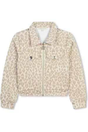 Michael Kors Veste zippée à imprimé léopard