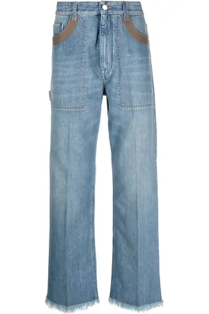 Fendi Jean droit à détail de sangle