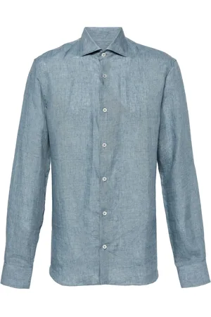 MOORER Chemise Roman-HR en lin