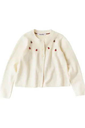 Familiar Cardigan à appliqué pomme