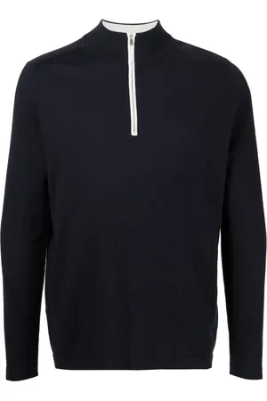 N.PEAL Pull en coton mélangé à col zippé