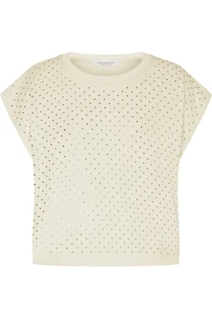 Serafini T-shirt en coton à ornements strassés