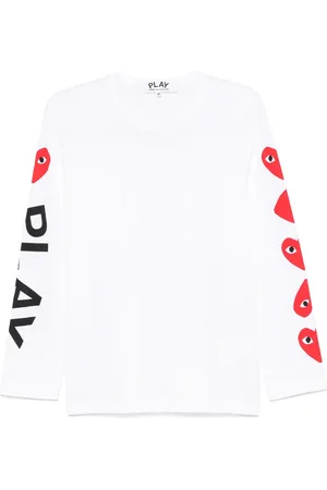 Comme des Garçons T-shirt en coton à imprimé coeur
