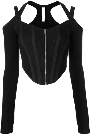 DION LEE Haut corset à détail nervuré