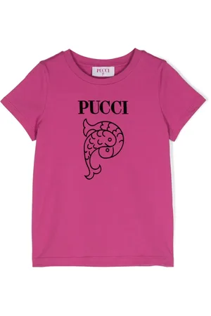 PUCCI Junior T-shirt en coton à logo imprimé