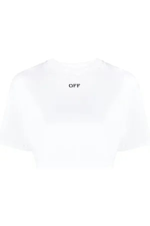 OFF-WHITE T-shirt crop Off-Stamp