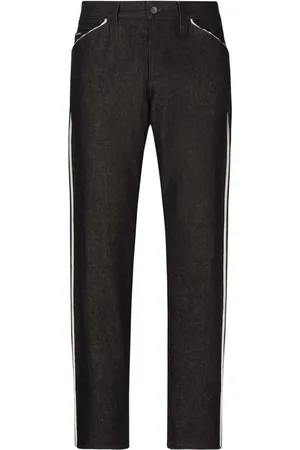 Dolce & Gabbana Jean droit à détails de coutures