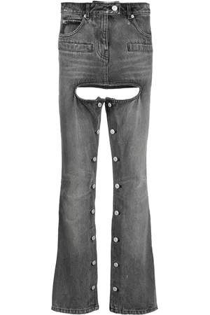 Courrèges Jean évasé à détails de clous