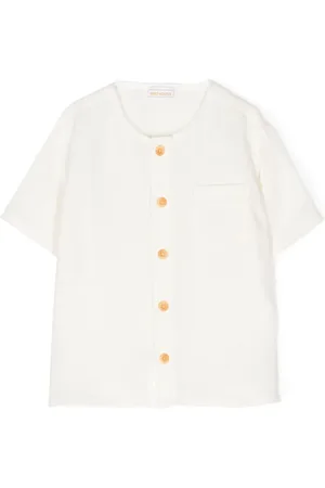 Miki House Chemise sans col à manches courtes