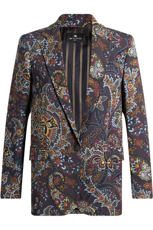 Etro Blazer boutonné à imprimé cachemire